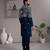 Blue armani premium designer festive wear indo western set