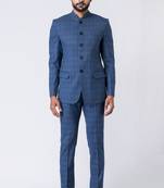 Light blue polyester tr premium designer festive wear jopdupuri suit set