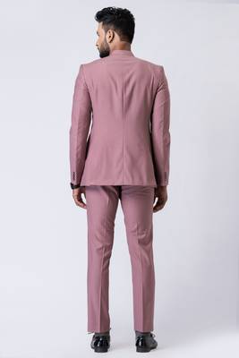 mauve bandhgala jodhpuri suit set for men 5