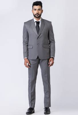grey premium designer blazer with trouser set 1