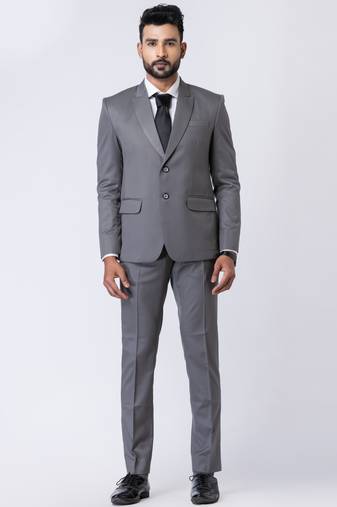 grey premium designer blazer with trouser set