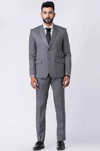grey premium designer blazer with trouser set