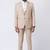 Beige polyester tr premium designer festive wear blazer with trouser set