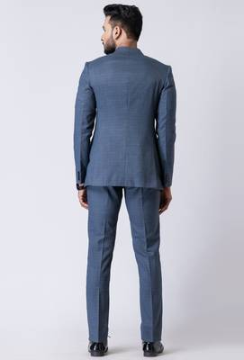 light blue polyester jodhpuri suit set for men 3