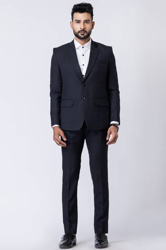 black premium designer blazer with trouser set