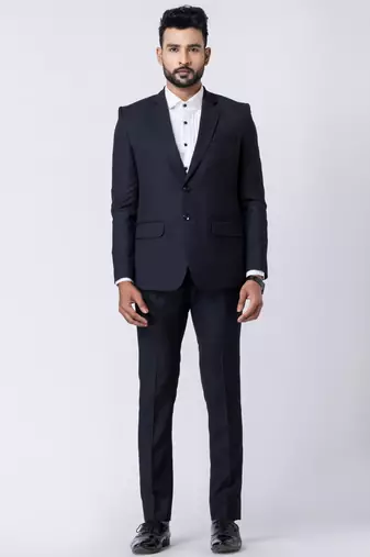 black premium designer blazer with trouser set