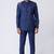 Light navy blue polyester tr premium designer festive wear jopdupuri suit set