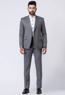 grey premium designer blazer with trouser set 2