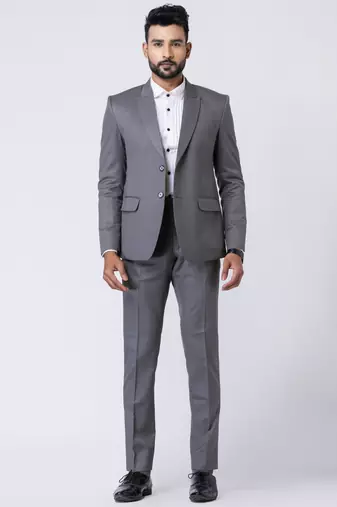 grey premium designer blazer with trouser set