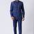 Light navy blue polyester tr premium designer festive wear jopdupuri suit set