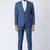 Light blue polyester tr premium designer festive wear blazer with trouser set