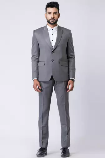 grey premium designer blazer with trouser set