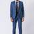 Light blue polyester tr premium designer festive wear blazer with trouser set