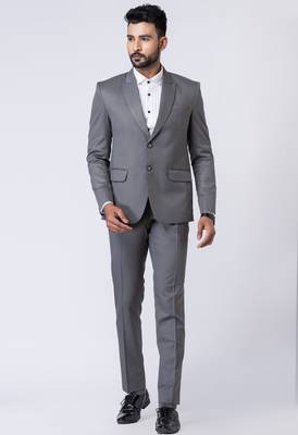 grey premium designer blazer with trouser set 4