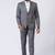 Grey polyester tr premium designer festive wear blazer with trouser set