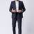 Navy blue polyester tr premium designer festive wear blazer with trouser set