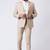 Beige polyester tr premium designer festive wear blazer with trouser set