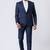 Light navy blue polyester tr premium designer festive wear blazer with trouser set