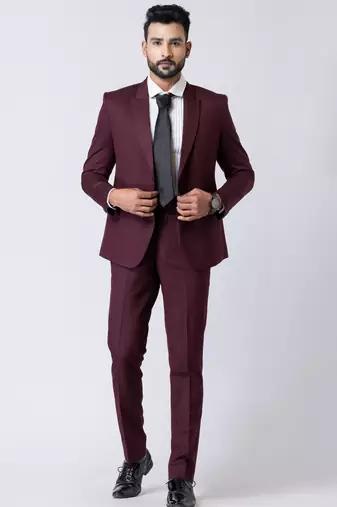 wine premium designer blazer with trouser set