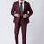 Wine polyester tr premium designer festive wear blazer with trouser set