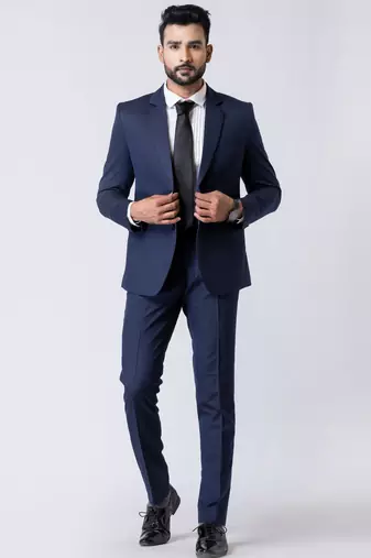 light navy blue premium designer blazer with trouser set