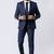 Light navy blue polyester tr premium designer festive wear blazer with trouser set