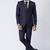 Navy blue polyester tr premium designer festive wear blazer with trouser set