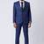 Blue polyester tr premium designer festive wear blazer with trouser set