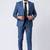 Light blue polyester tr premium designer festive wear blazer with trouser set