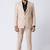 Beige polyester tr premium designer festive wear blazer with trouser set