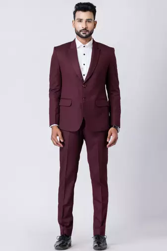 wine premium designer blazer with trouser set