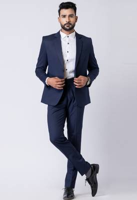 light navy blue premium designer blazer with trouser set 3