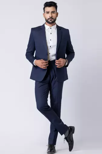 light navy blue premium designer blazer with trouser set