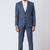 Light blue polyester tr premium designer festive wear blazer with trouser set