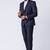 Navy blue polyester tr premium designer festive wear blazer with trouser set