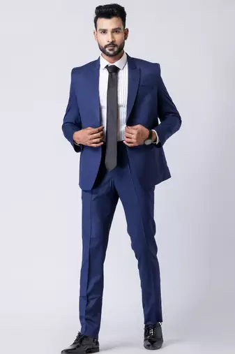 blue premium designer blazer with trouser set