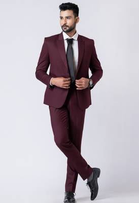 wine premium designer blazer with trouser set 3