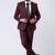 Wine polyester tr premium designer festive wear blazer with trouser set