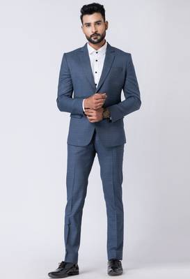 light blue premium designer blazer with trouser set 2