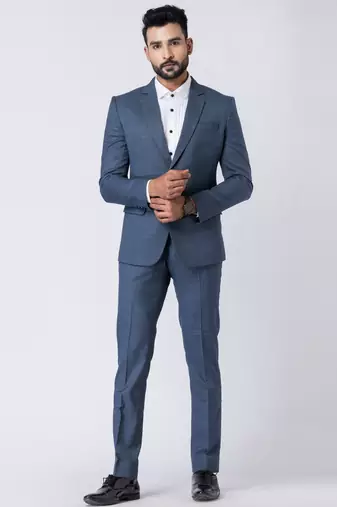light blue premium designer blazer with trouser set