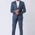Light blue polyester tr premium designer festive wear blazer with trouser set
