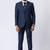 Navy blue polyester tr premium designer festive wear blazer with trouser set