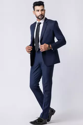 light navy blue premium designer blazer with trouser set