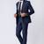 Light navy blue polyester tr premium designer festive wear blazer with trouser set