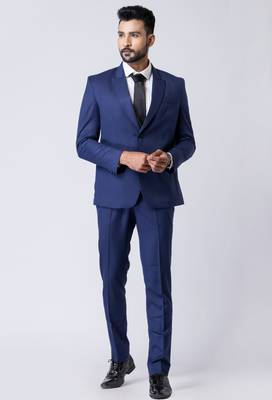 blue premium designer blazer with trouser set 3