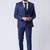 Blue polyester tr premium designer festive wear blazer with trouser set