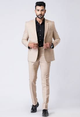 beige premium designer blazer with trouser set 3