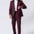 Wine polyester tr premium designer festive wear blazer with trouser set