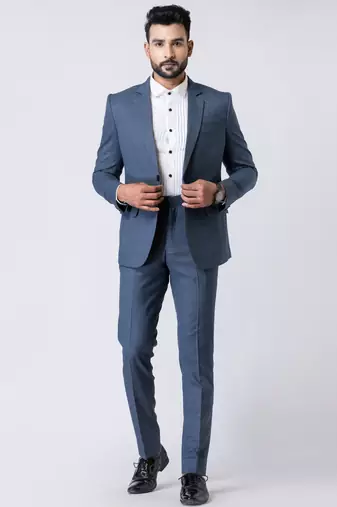 light blue premium designer blazer with trouser set