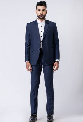 navy blue premium designer blazer with trouser set 2